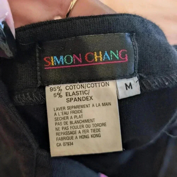 Vintage Simon Chang size M  black dress with colourful straps - Picture 7 of 7